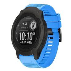 Per cinturino in silicone a sgancio rapido Garmin Instinct 2 da 22 mm (blu cielo)