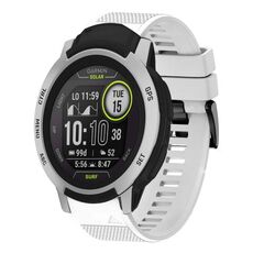 Per cinturino in silicone a sgancio rapido Garmin Instinct da 22 mm (bianco)
