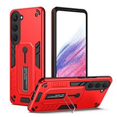 Per Samsung Galaxy S23 5G Variety Brave Armor Custodia per telefono con anello per dito (rosso)