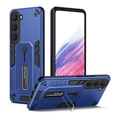 Per Samsung Galaxy S23 5G Variety Brave Armor Custodia per telefono con anello per dito (blu)