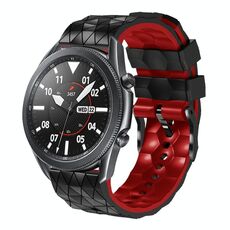 Per Xiaomi Watch Sport 22mm Cinturino in silicone bicolore modello calcio (nero + rosso)