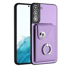 Per Samsung Galaxy S22+ 5G Custodia per telefono in PU con porta carte per organo (viola)