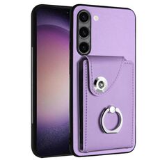 Per Samsung Galaxy S23+ 5G Custodia per telefono in PU con porta carte per organo (viola)