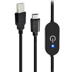 JUNSUNMAY Controller dimmer in linea touch LED da tipo C a USB per colore singolo, lunghezza 1 m (nero)