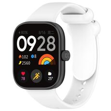 Per cinturino in silicone liquido a tinta unita per Redmi Watch 4 (bianco)