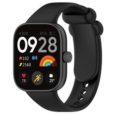 Per Redmi Watch 4 cinturino in silicone liquido tinta unita (nero)