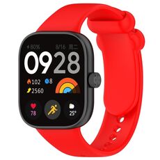 Per Redmi Watch 4 cinturino in silicone liquido tinta unita (rosso)