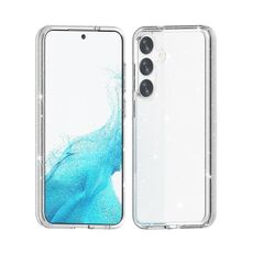 Custodia per telefono in polvere glitter antiurto Terminator per Samsung Galaxy S24+ 5G (bianca)
