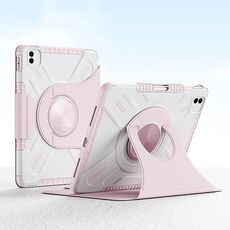 Custodia per tablet in pelle intelligente con rotazione a forma di X per iPad Pro 11 2022/2021/2020 (rosa)