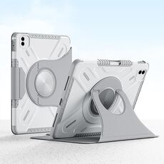 Custodia per tablet in pelle intelligente con rotazione a forma di X per iPad Pro 11 2022/2021/2020 (grigio)