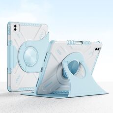 Custodia per tablet in pelle intelligente con rotazione a forma di X per iPad Pro 11 2022/2021/2020 (blu)