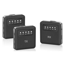 Microfono wireless lavalier USB da 1 a 2 per iPhone, iPad, Android e fotocamere