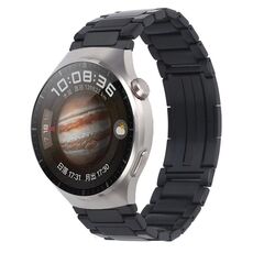 Per Huawei Watch 4/4 Pro Cinturino per orologio in metallo con fibbia pieghevole a forma di H in acciaio inossidabile (nero)
