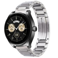 Per Huawei Watch Ultimate / Buds cinturino per orologio in metallo con fibbia pieghevole a forma di H in acciaio inossidabile (argento)
