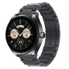 Per Huawei Watch Ultimate / Buds cinturino per orologio in metallo con fibbia pieghevole a forma di H in acciaio inossidabile (grigio)