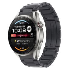 Per Huawei Watch 3 Pro Nuovo cinturino per orologio in metallo con fibbia pieghevole a forma di H (grigio)