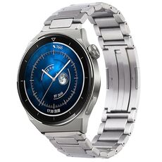 Per Huawei Watch GT3 Pro 46mm / Orologio GT3 46mm Cinturino in metallo con fibbia pieghevole a forma di H in acciaio inossidabile (Argento)