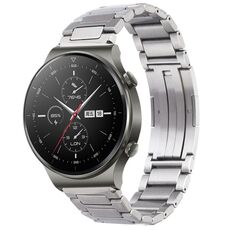 Per Huawei Watch GT2 Pro / GT 2e Cinturino per orologio in metallo con fibbia pieghevole a forma di H in acciaio inossidabile (argento)