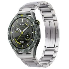 Per Huawei Watch GT3 SE cinturino pieghevole in acciaio inossidabile con fibbia pieghevole a forma di H (argento)