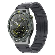 Per Huawei Watch GT3 SE cinturino pieghevole in acciaio inossidabile con fibbia pieghevole a forma di H (grigio)