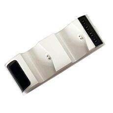 Per PS4 Slim / Pro Gamepad Docking Charger Controller Caricatore doppio con luci del display (bianco)