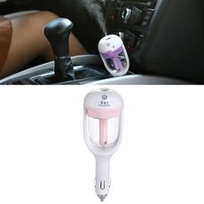 Purificatore d'aria per aromaterapia umidificatore spray agli ioni negativi per auto (rosa)