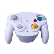 Per NGC Gamepad 2.4G Gamepad wireless compatibile con Wii (bianco)