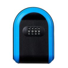 Cassetta portachiavi in plastica completa con serratura per password, porta, chiave, porta, cassetta per password (blu)