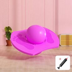 La palla da salto aumenta l'attrezzatura sportiva per l'allenamento del senso dell'equilibrio dei bambini, colore: rosa senza corrimano