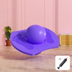 La palla da salto aumenta l'attrezzatura sportiva per l'allenamento del senso dell'equilibrio dei bambini, colore: viola senza corrimano