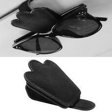 Supporto per occhiali da sole per auto, parasole per auto, occhiali da sole e organizzatore di biglietti (nero)