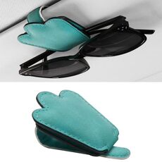Porta occhiali per auto, parasole per auto, occhiali da sole e organizzatore di biglietti (blu)