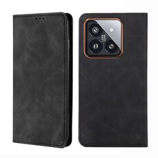 Custodia magnetica in pelle per Xiaomi 14 Pro Skin Feel (nera)