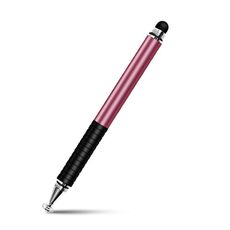 Penna stilo capacitiva in metallo 2 in 1 Dual Touch a ventosa (rosa)