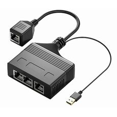 Accoppiatore di rete Ethernet con cavo splitter di rete 3 in 1 RJ45 femmina da 100 m