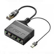 Accoppiatore di rete Ethernet con cavo splitter di rete Gigabit RJ45 4 in 1 maschio