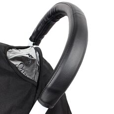 Custodia protettiva in pelle PU per maniglia per passeggino per Babyyoya / Spirit Kids / Hiwide, Colore: maniglia di spinta nera