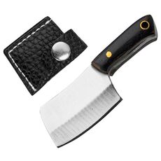 Accessorio pendente Express per rimozione portatile portachiavi mini coltello con fondina, modello: levigatura con manico nero