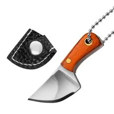 Accessorio pendente Express per rimozione portatile portachiavi mini coltello con fondina, modello: levigatura per coltello da cucina lungo