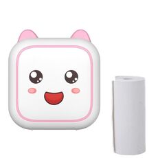 Mini stampante termica portatile Bluetooth per etichette fotografiche C26, specifiche: rosa+1 carta