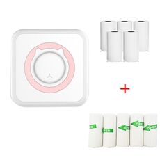 Stampante termica per etichette fotografiche senza inchiostro Bluetooth Mini Student, specifiche: rosa+5 adesivi+5 carta