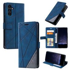 Custodia per cellulare in pelle con vibrazione orizzontale per Samsung Galaxy S24+ 5G Skin Feel (blu)