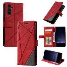 Custodia per cellulare in pelle con vibrazione orizzontale per Samsung Galaxy S24+ 5G Skin Feel (Rosso)