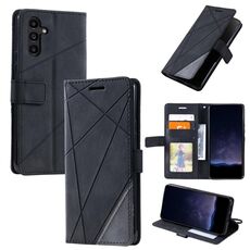 Custodia per cellulare in pelle con vibrazione orizzontale per Samsung Galaxy S24+ 5G Skin Feel (nero)