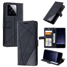 Custodia per telefono in pelle con giuntura Skin Feel per Xiaomi 14 (nera)