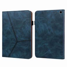 Custodia per tablet in pelle a righe goffrate per Amazon Kindle Fire HD 8 2022 (blu)