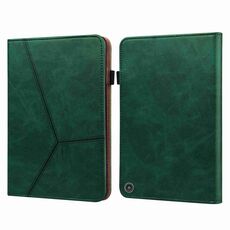 Custodia per tablet in pelle a righe goffrate per Amazon Kindle Fire HD 10 2023 (verde)