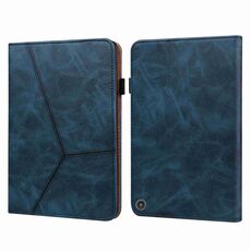 Custodia per tablet in pelle a righe goffrate per Amazon Kindle Fire HD 10 2023 (blu)