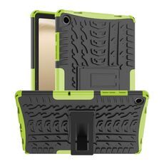 Per Samsung Galaxy Tab A9+ Custodia in TPU con texture pneumatici + tablet PC con supporto (verde)