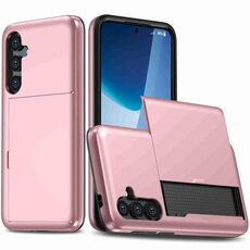 Per Samsung Galaxy S24+ 5G Custodia per telefono antiurto con slot per schede (oro rosa)